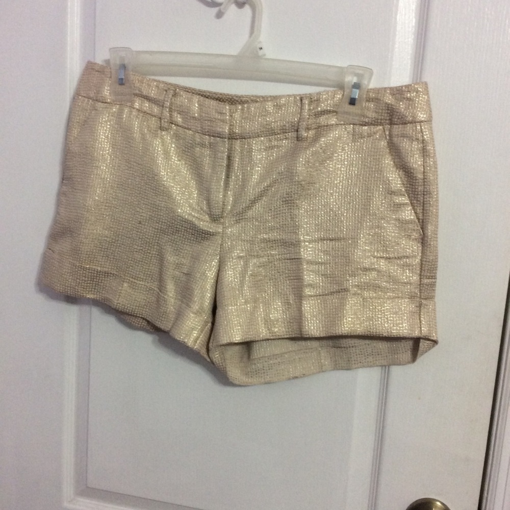 Gold patterned shorts